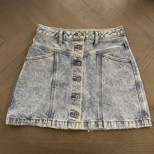 Abercrombie acid wash denim mini skirt